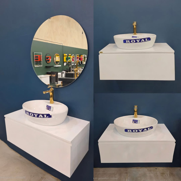 روشویی سفید رومنس70/40